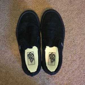 Black vans, size 6.5 women’s